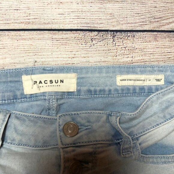 PacSun Super Stretch Shortie Denim Shorts Size 27 - Picture 3 of 4